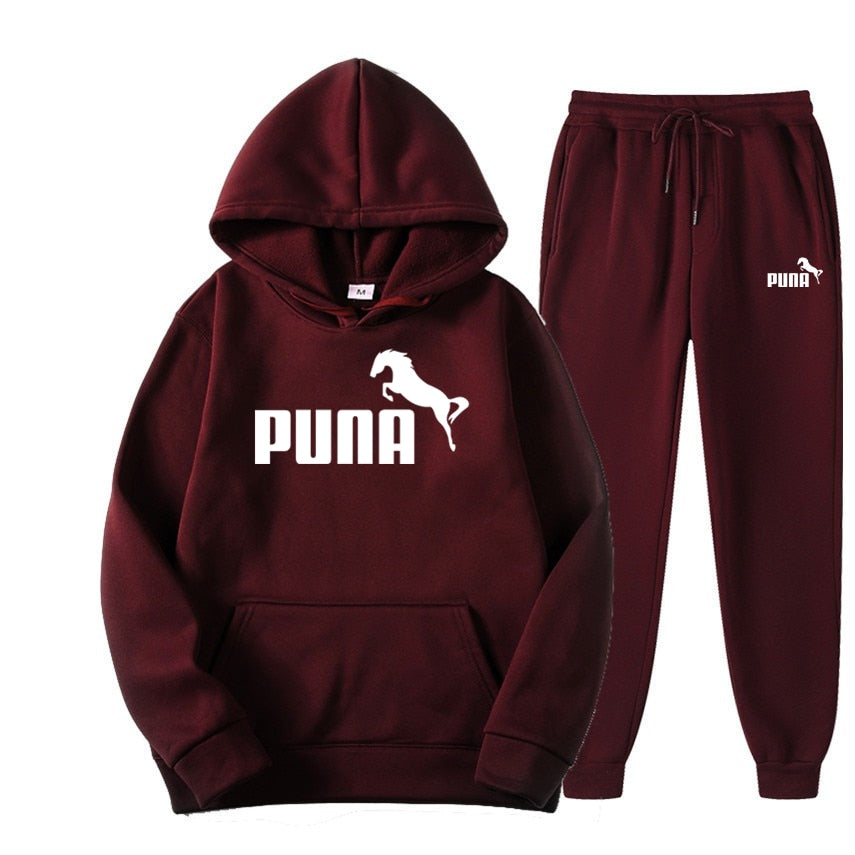 Fleece Hoodies and Pants Two Piece Sets Puna Horse