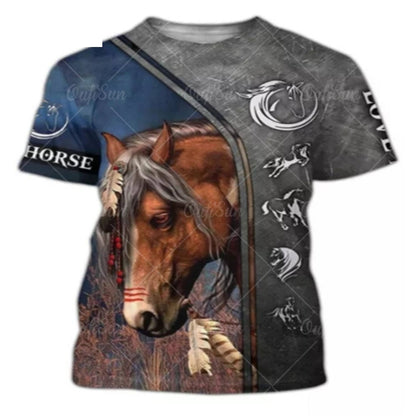3D Printing Horse Unisex T-Shirt for Horse Lovers - myfunfarm