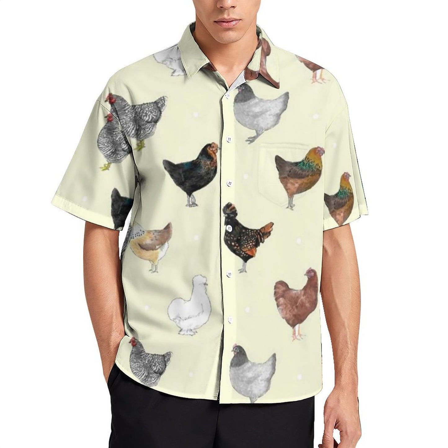 Chicken pattern Hawaiian Shirt - myfunfarm