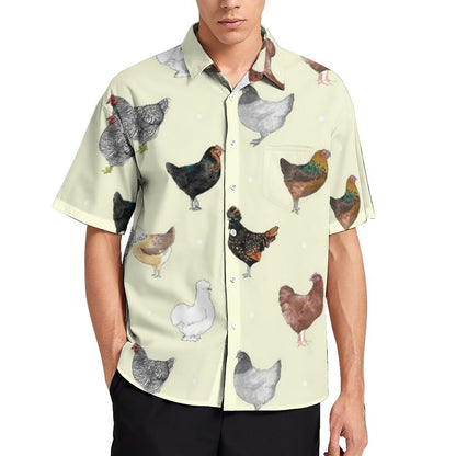 Chicken pattern Hawaiian Shirt - myfunfarm