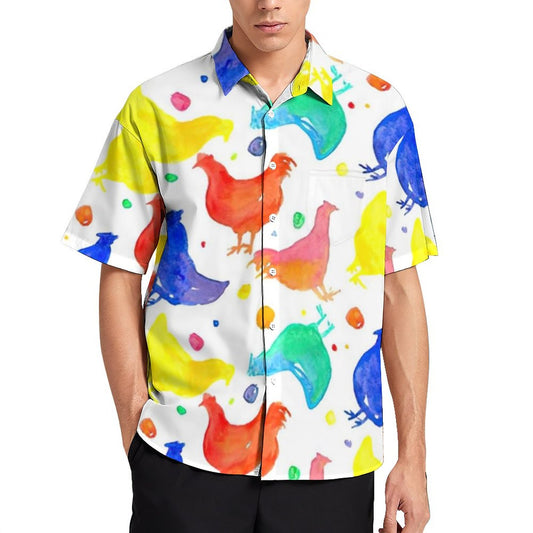 Chicken pattern Hawaiian Shirt - myfunfarm