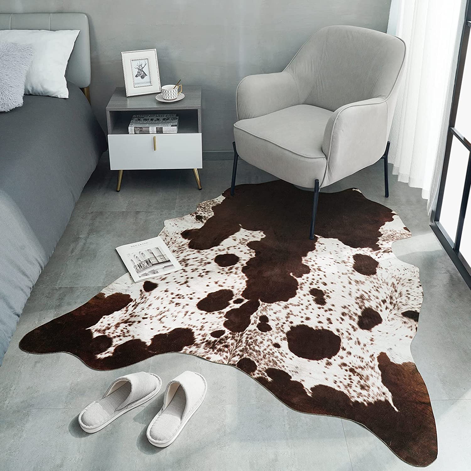 Luxury Cowhide Carpet Cow pattern Rug  for Bedroom Living Home Decor - myfunfarm