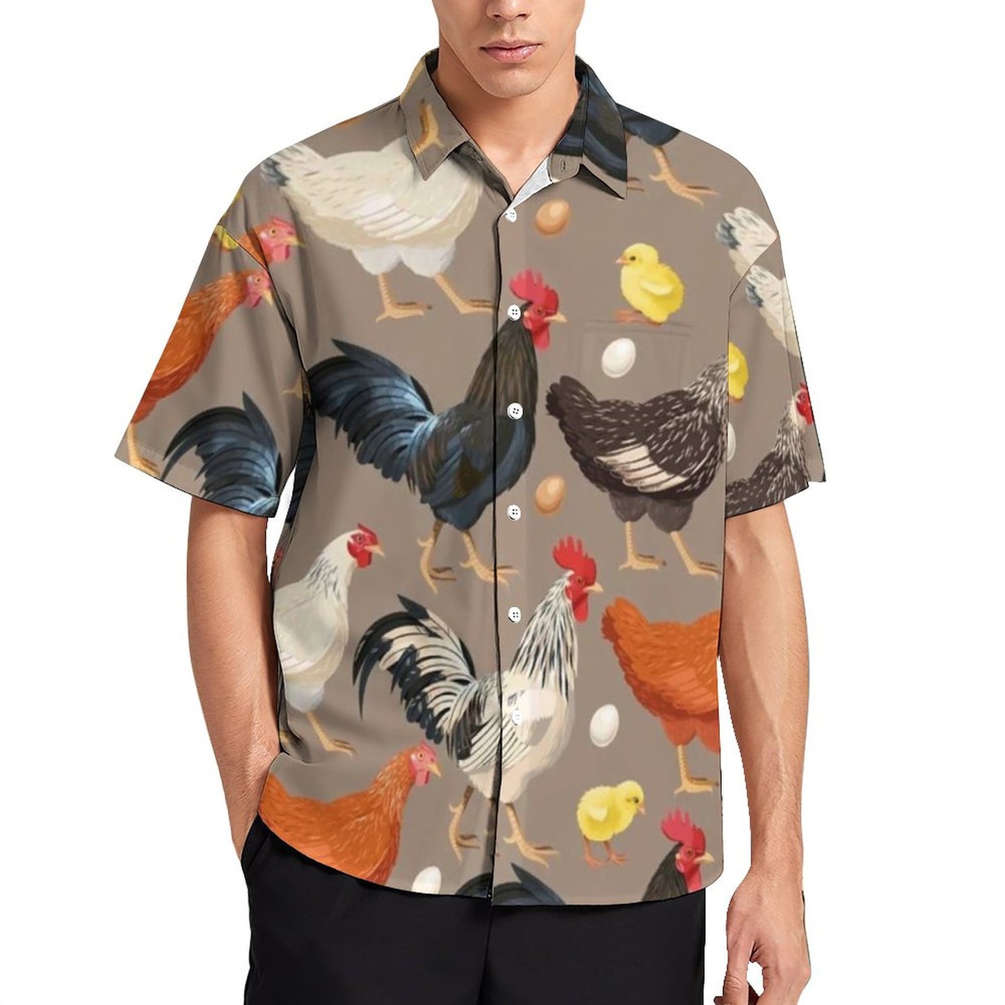 Chicken pattern Hawaiian Shirt