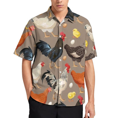 Chicken pattern Hawaiian Shirt