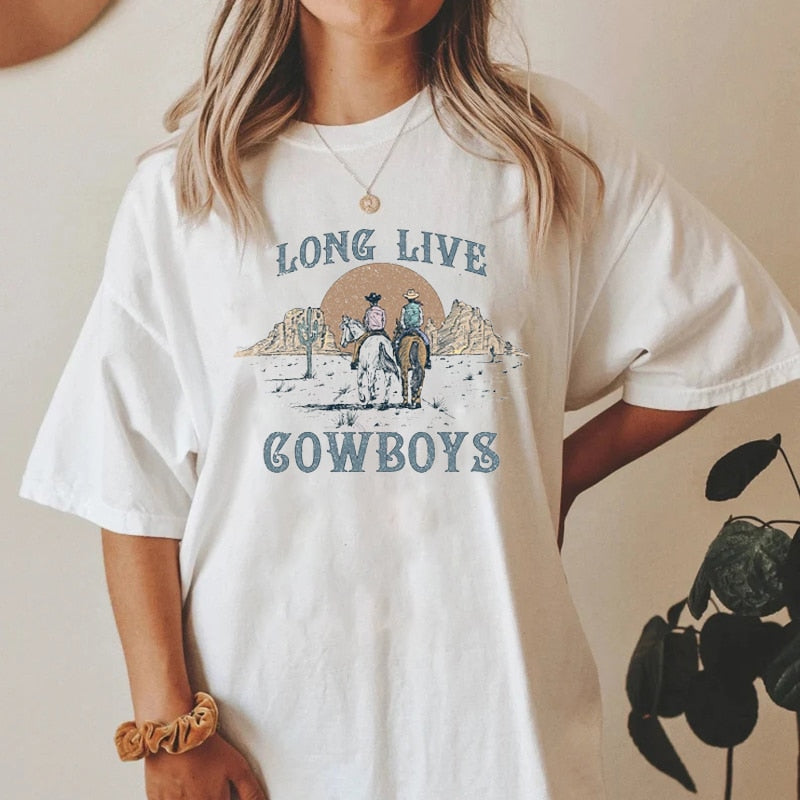Boot Western T Shirt Cowgirl Cowboy Cute Graphic Hippie - myfunfarm