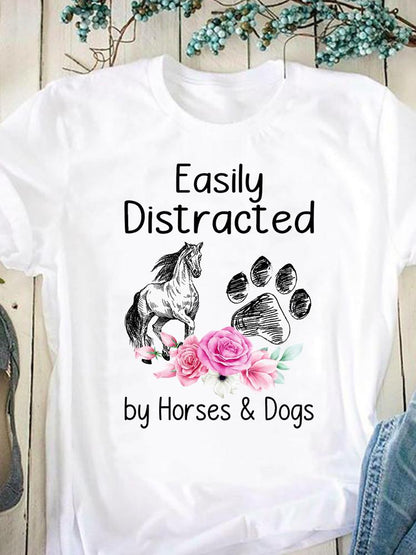 Just a girl who loves horses -Women T Shirt - myfunfarm