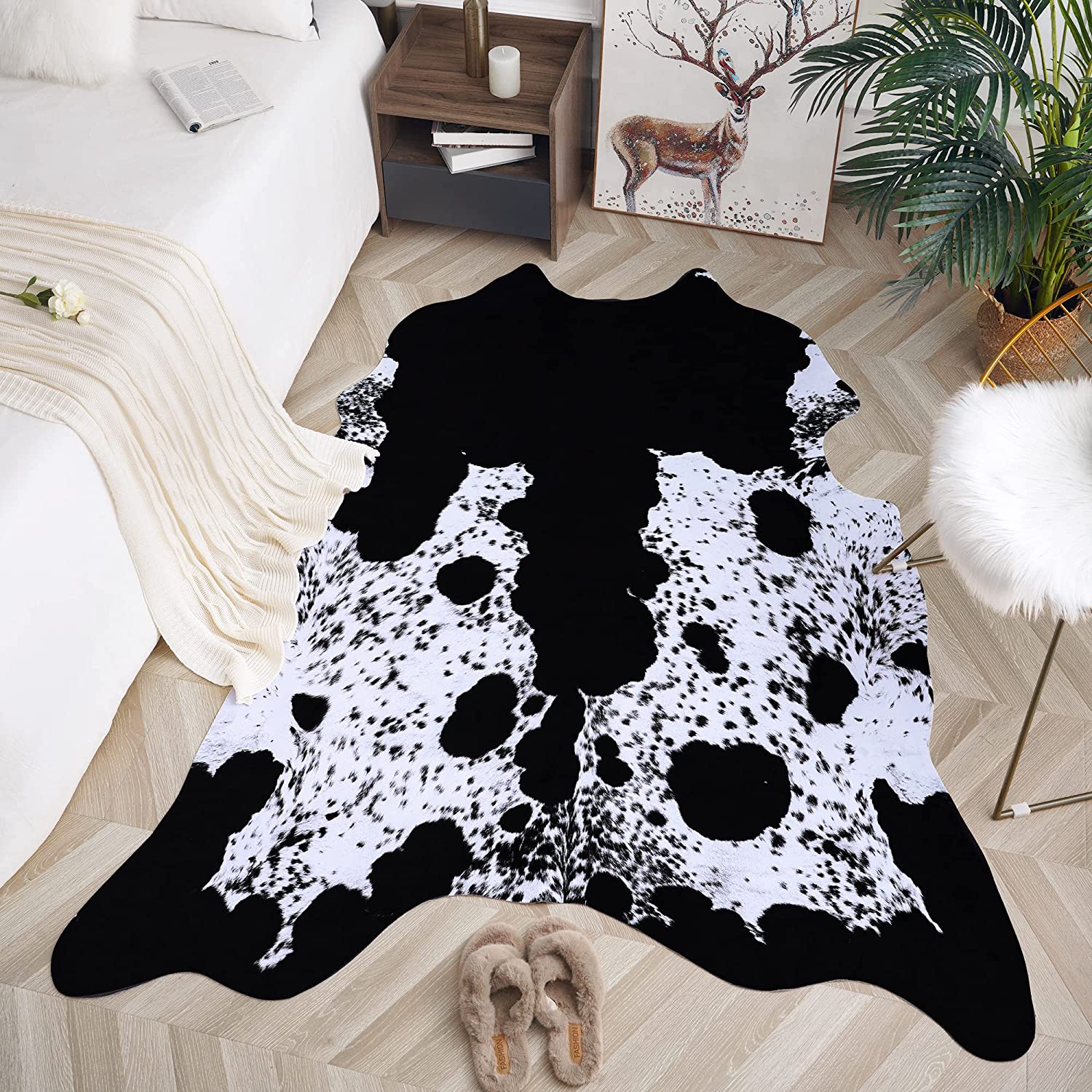 Luxury Cowhide Carpet Cow pattern Rug  for Bedroom Living Home Decor - myfunfarm