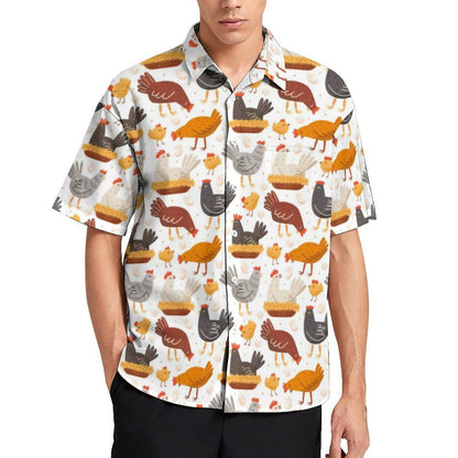 Chicken pattern Hawaiian Shirt