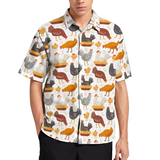 Chicken pattern Hawaiian Shirt