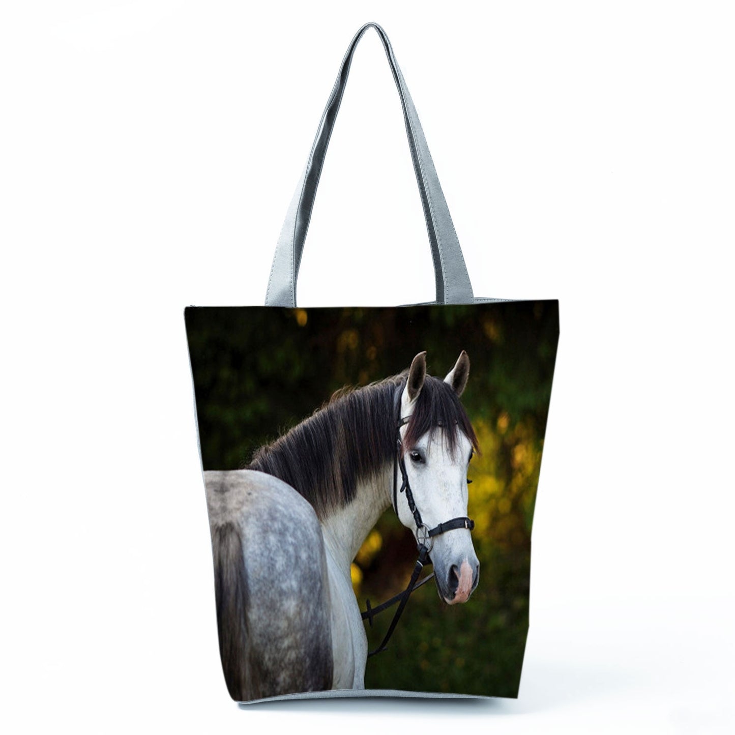 Watercolor Horse Print Shopping Tote bag - myfunfarm