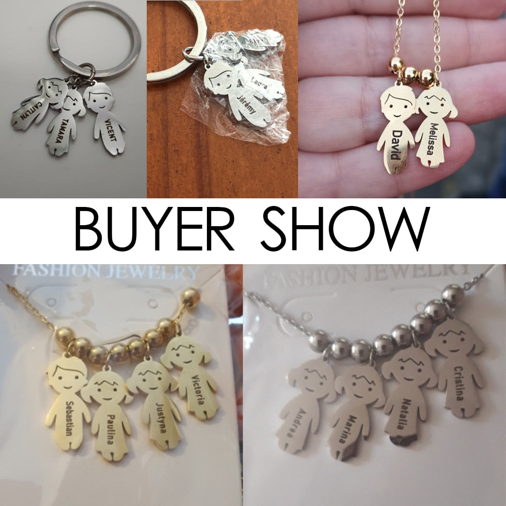Personalized Keychain Custom Name - Child Mother Kid - myfunfarm