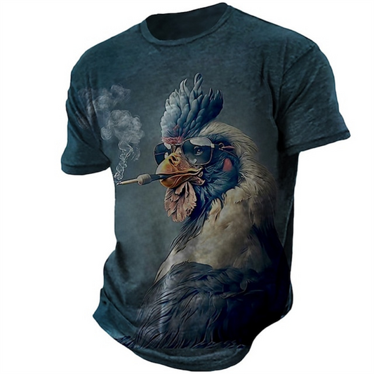 Rooster 3d Print Funny Unisex T-shirt - myfunfarm