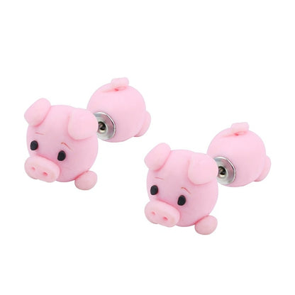 Polymer Clay Earrings Cute Cow Stud Earrings - myfunfarm