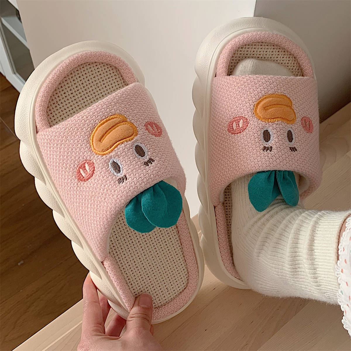 Slippers Four Seasons Indoor Home  Cute Cartoon Cow design - myfunfarm