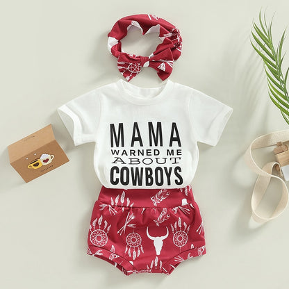 Summer Toddler Newborn Baby Girls Clothes Sets 0-18M Cotton Letter Print