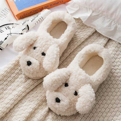Cute Cow House Slippers Warm Fluffy for Winter - myfunfarm