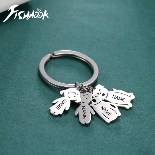 Personalized Keychain Custom Name - Child Mother Kid - myfunfarm