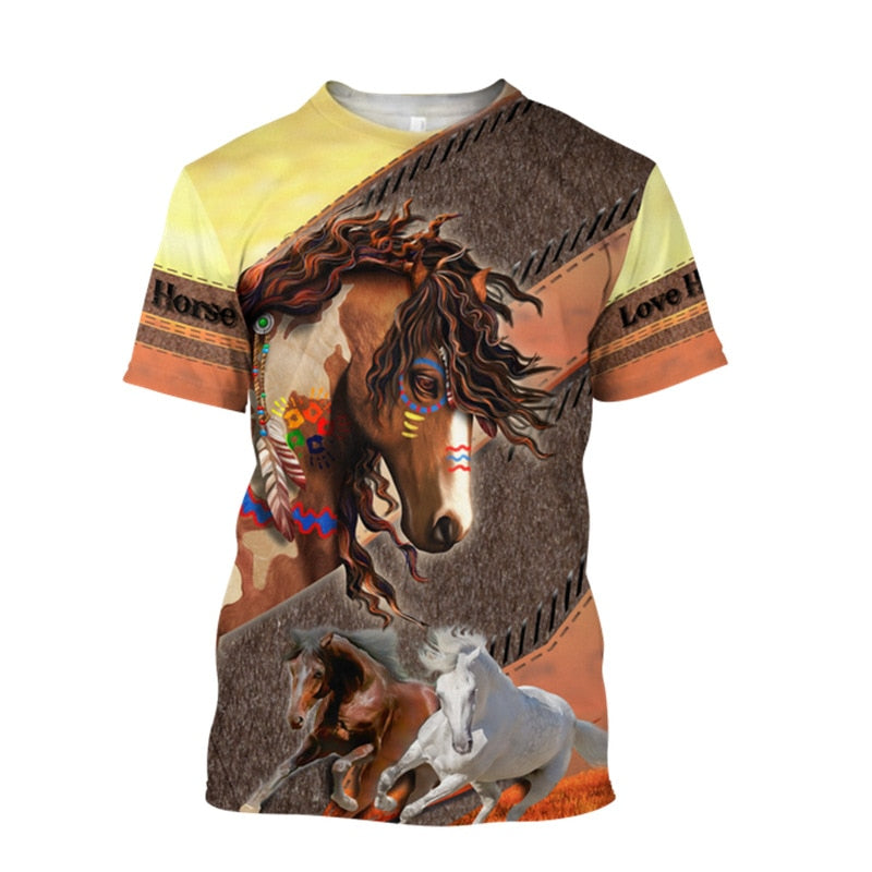 3D Printing Horse Unisex T-Shirt for Horse Lovers - myfunfarm