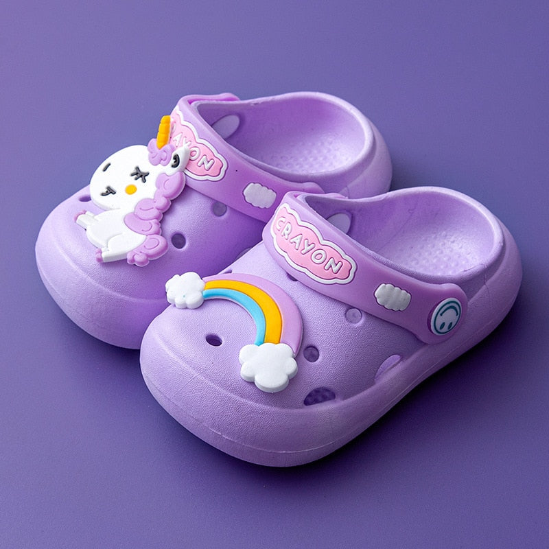 Summer Cold Slippers Non -slip and Soft Bottom Comfort Cute Baby Hole Shoes - myfunfarm