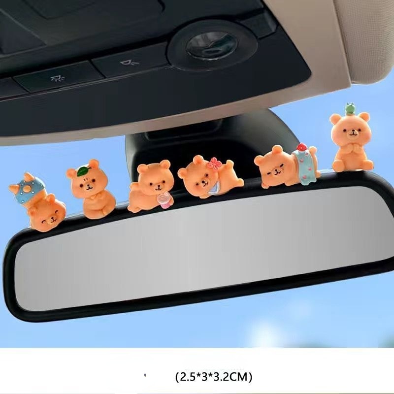 Resin Cartoon Little Cow Car Accessories Interior  Hanging Ornament Rear View Mirror - myfunfarm