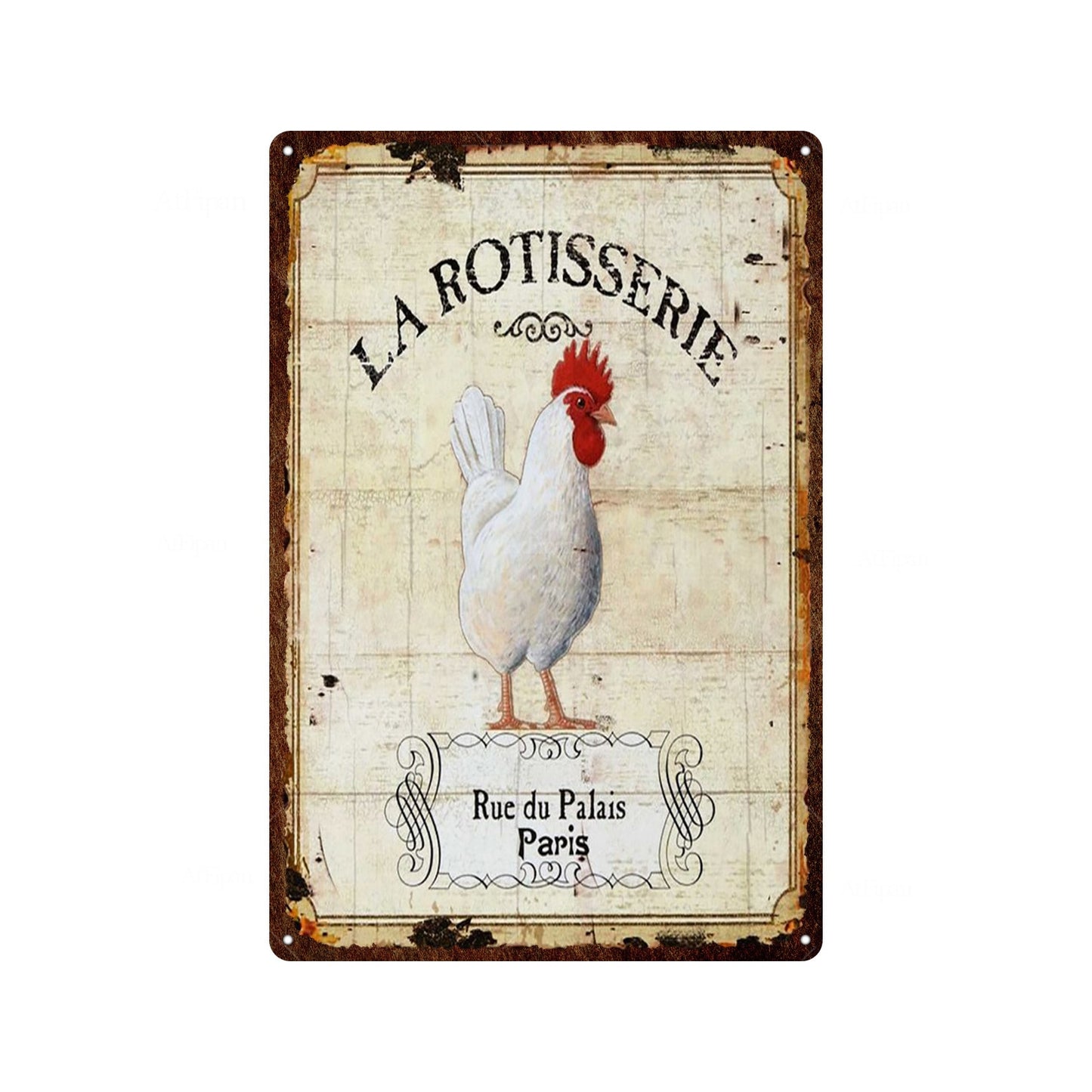 Fresh Eggs Metal Tin Sign Farm Home Wall Decor Happy Chicken Retro - myfunfarm