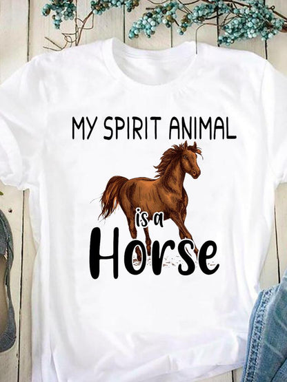 Just a girl who loves horses -Women T Shirt - myfunfarm