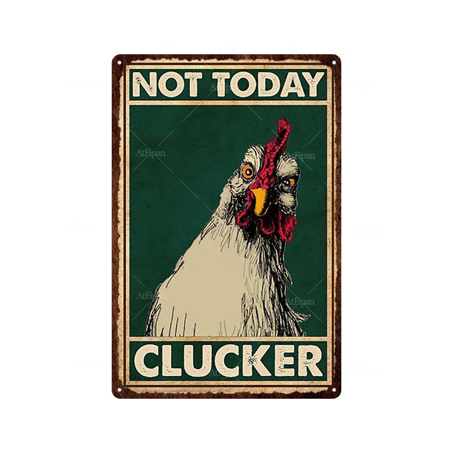 Fresh Eggs Metal Tin Sign Farm Home Wall Decor Happy Chicken Retro - myfunfarm