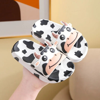 Children Slipper Lovely Little Dairy Cow Indoor Flat Flip flop - myfunfarm