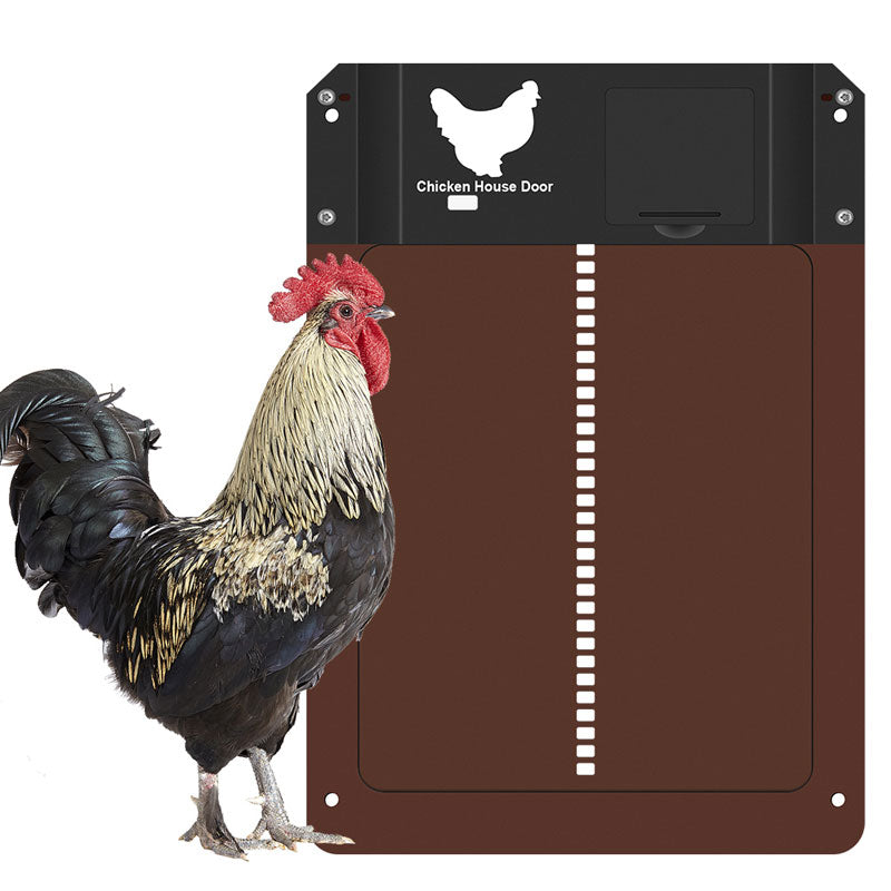 Automatic Chicken Coop Door Opener Battery Powered Light Sense Control Waterproof Pet Flap Accessories Upgrade ABS House Gate