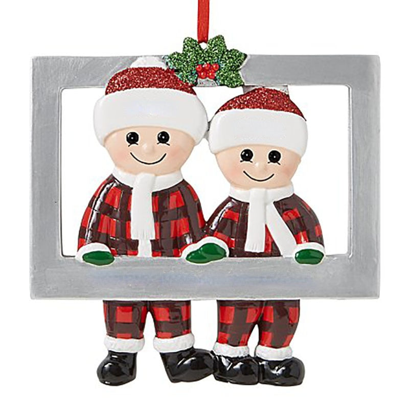 Christmas Tree Snowman Ornament Lovely Family - myfunfarm