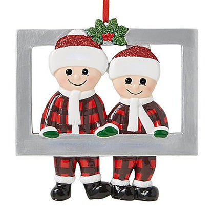 Christmas Tree Snowman Ornament Lovely Family - myfunfarm