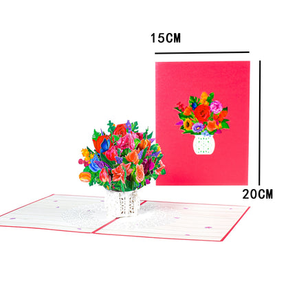 3D Pop Up Mothers Day Cards Gifts Floral Bouquet - myfunfarm