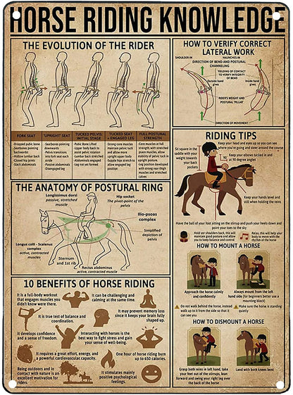 Horse Knowledge Vintage Metal Signs - myfunfarm