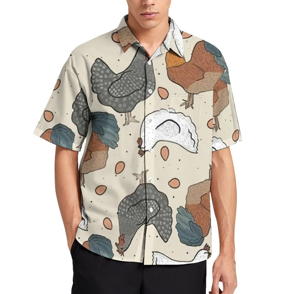 Chicken pattern Hawaiian Shirt