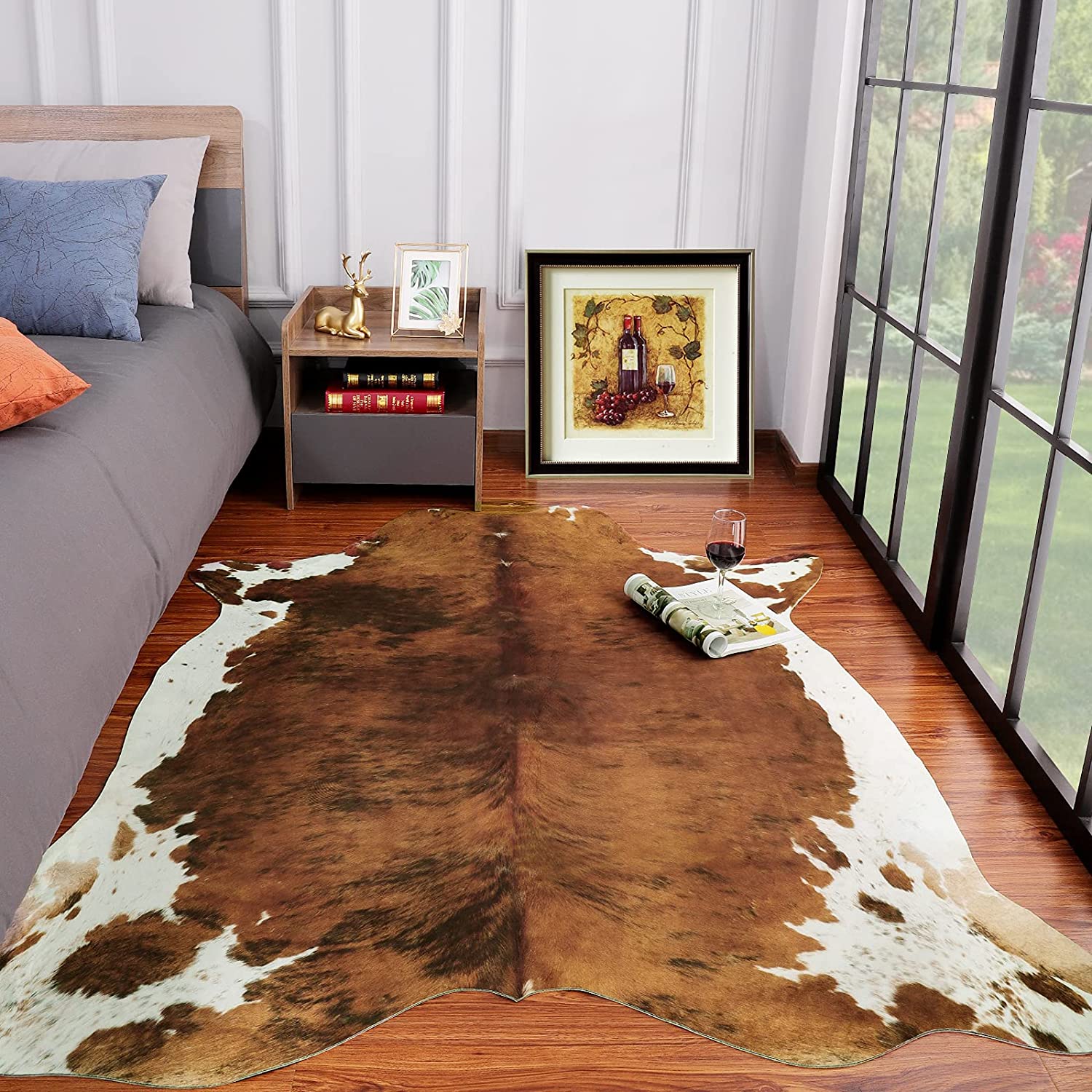 Luxury Cowhide Carpet Cow pattern Rug  for Bedroom Living Home Decor - myfunfarm