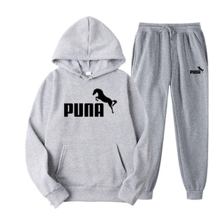 Fleece Hoodies and Pants Two Piece Sets Puna Horse