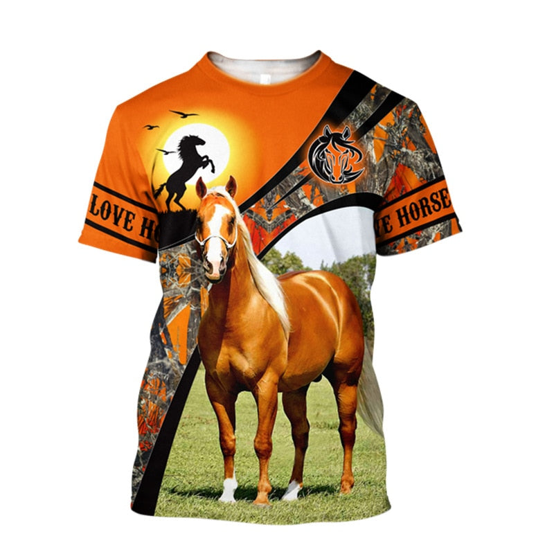 3D Printing Horse Unisex T-Shirt for Horse Lovers - myfunfarm