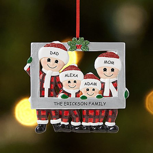 Christmas Tree Snowman Ornament Lovely Family - myfunfarm