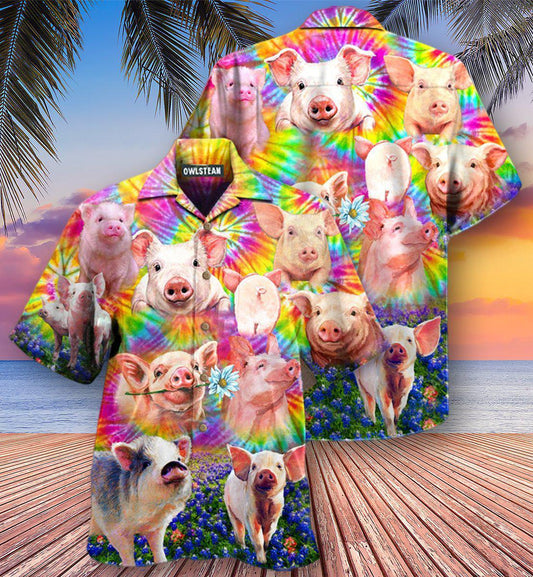 Cute pig 3d Hawaiian Shirt - myfunfarm
