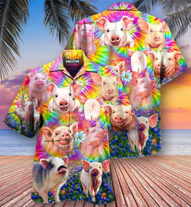 Cute pig 3d Hawaiian Shirt