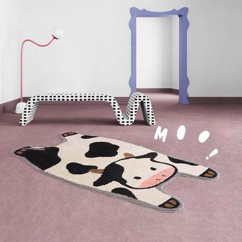 Cute Cow Bedroom Carpet Soft Plush Rug - myfunfarm