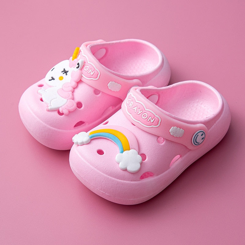 Summer Cold Slippers Non -slip and Soft Bottom Comfort Cute Baby Hole Shoes - myfunfarm
