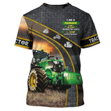 Farm Tractor Pattern 3D Print unisex T-shirt