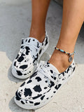 Women Sneakers Canvas Shoes Solid cow pattern