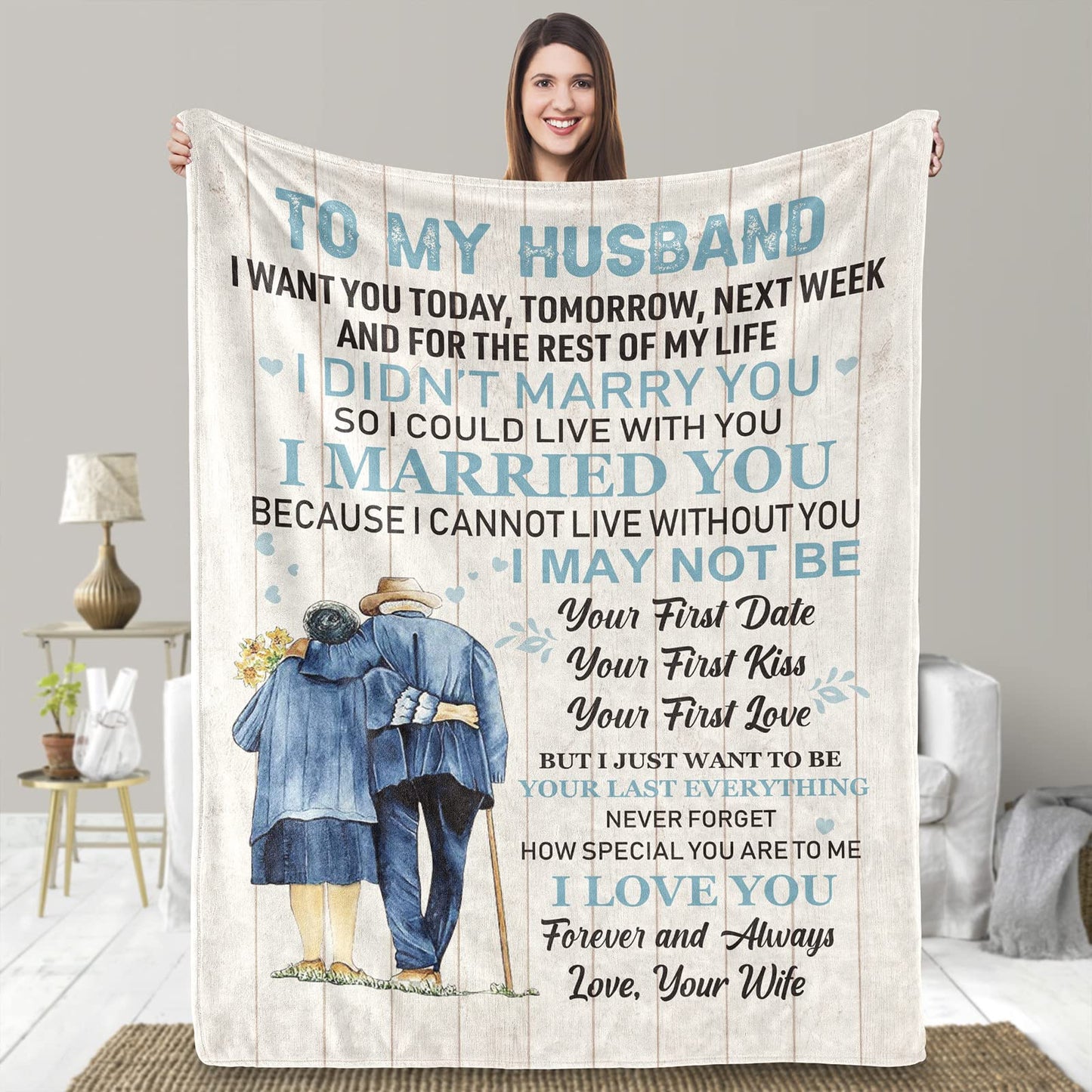 I Love You Mom Throw Blanket Gifts for Mom Birthday Gifts for Women -Mom Gifts From Daughter or Son for Birthday Mothers Day - myfunfarm