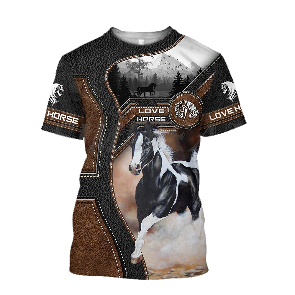 3D Printing Horse Unisex T-Shirt for Horse Lovers - myfunfarm