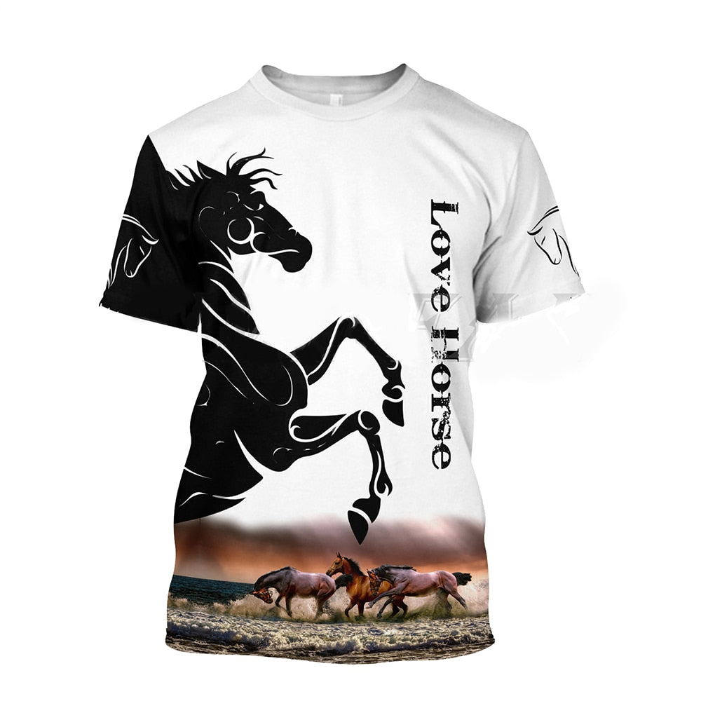 3D Printing Horse Unisex T-Shirt for Horse Lovers - myfunfarm