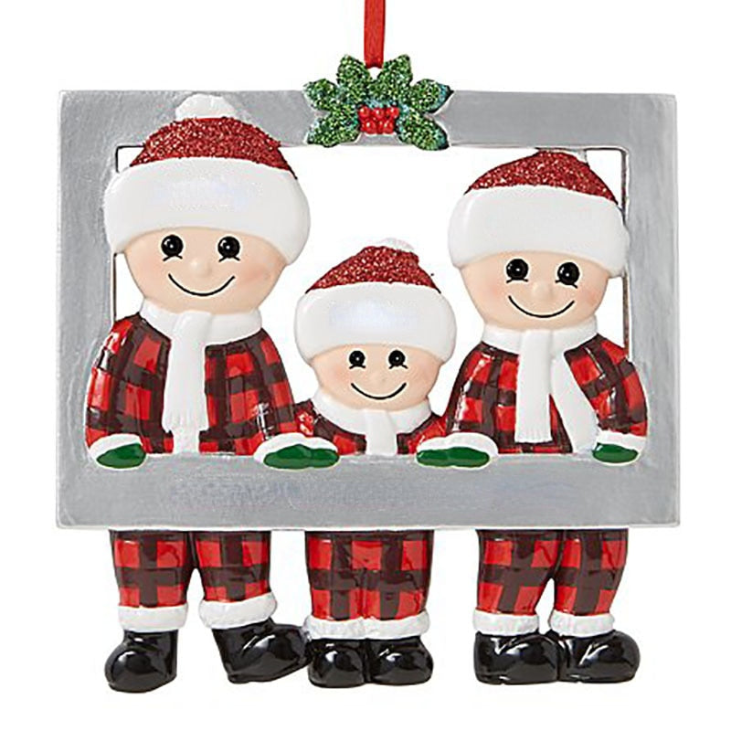 Christmas Tree Snowman Ornament Lovely Family - myfunfarm