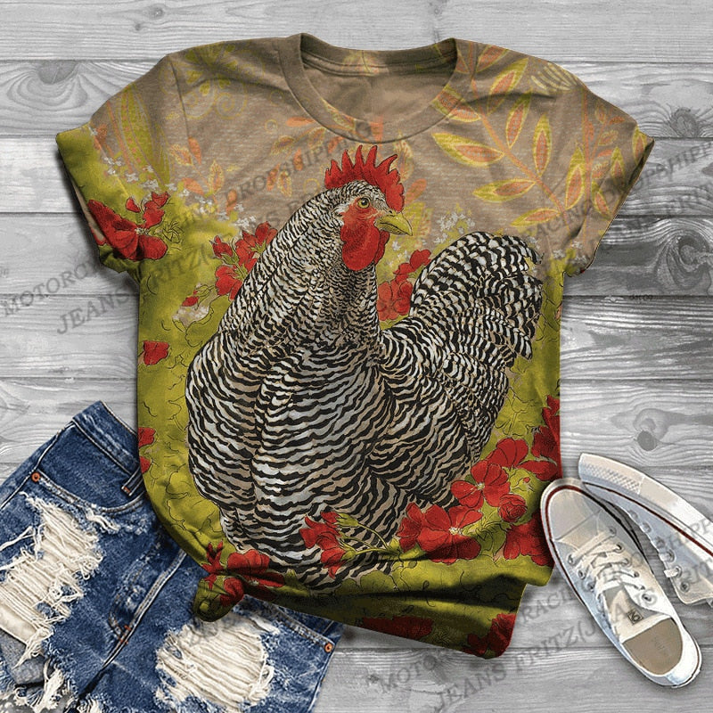 Chicken 3d Print Unisex T-shirt