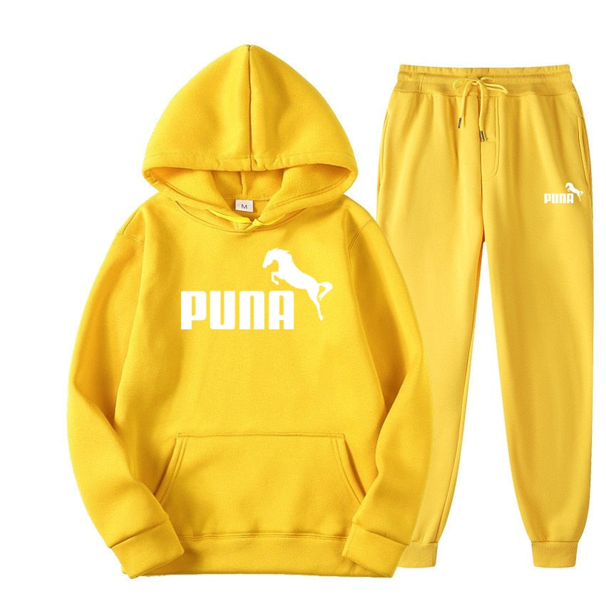 Fleece Hoodies and Pants Two Piece Sets Puna Horse